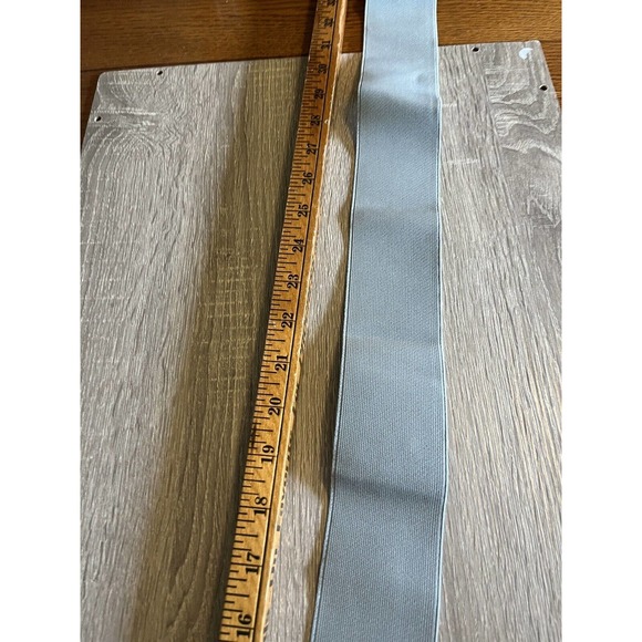 NY & Co Woven Elastic Steel Gray Faux Leather Stretch Belt Sz L / XL - Picture 5 of 8